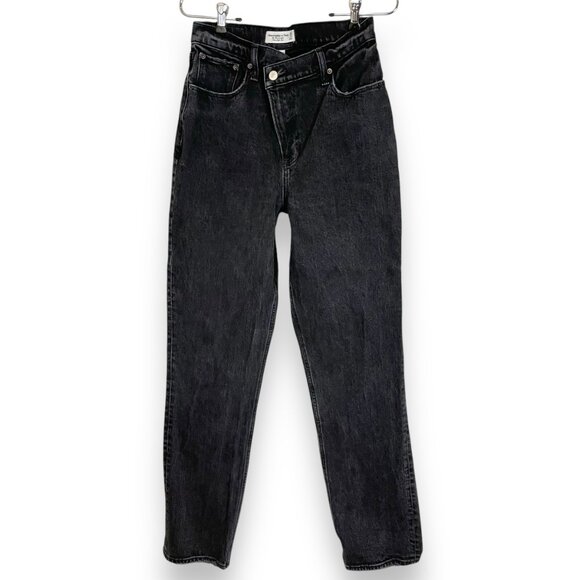 Abercrombie & Fitch Jeans Criss-Cross Waistband The 90s Straight Ultra High Rise - Picture 1 of 10